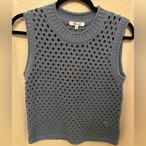 Madewell Preloved Crocheted Sleeveless Vest, Size Small